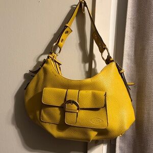 Tod's Mustard Yellow Leather Shoulder Bag